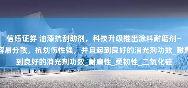 信钰证券 油漆抗刮助剂，科技升级推出涂料耐磨剂—球形尼龙PA6微粉，容易分散，抗划伤性强，并且起到良好的消光剂功效_耐磨性_柔韧性_二氧化硅
